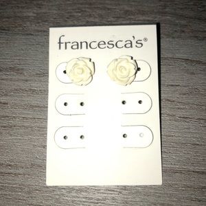 Ivory Rose Studs